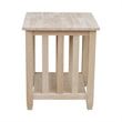 Pemberly Row Solid Hardwood Tall End Table