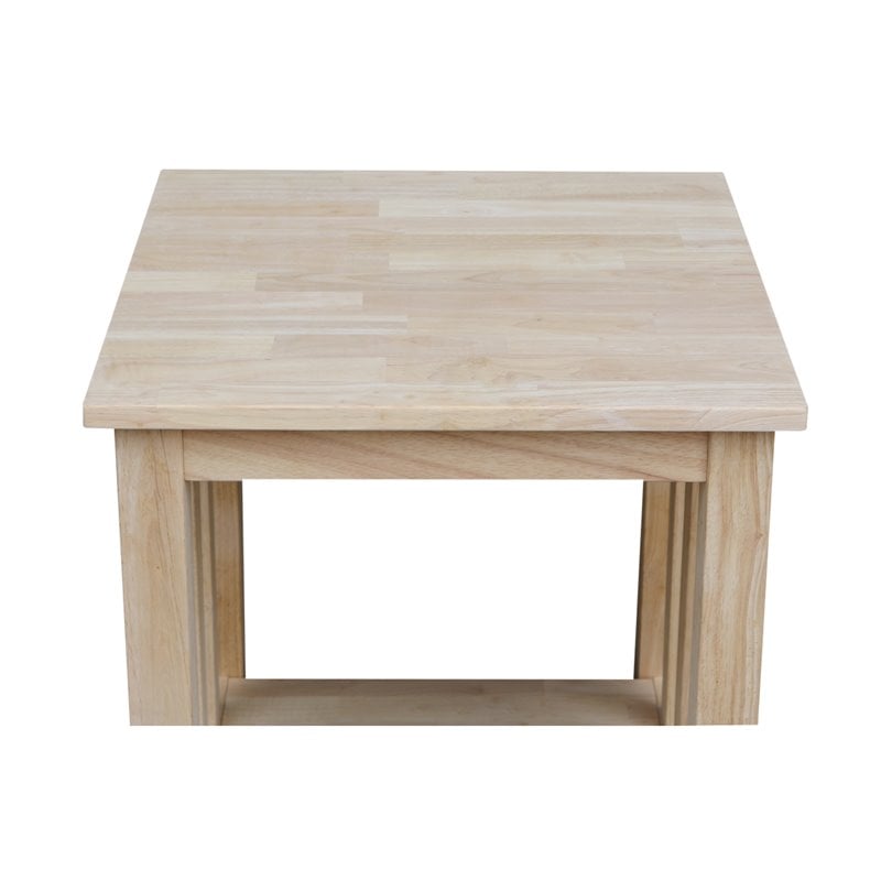 Pemberly Row Solid Hardwood Tall End Table