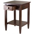 Pemberly Row Transitional Solid Wood End Table in Antique Walnut