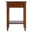 Pemberly Row Transitional Solid Wood End Table in Antique Walnut