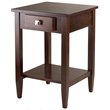 Pemberly Row Transitional Solid Wood End Table in Antique Walnut