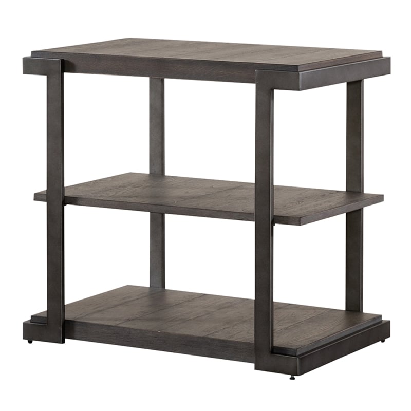 Pemberly Row Modern View Tiered End Table