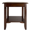 Pemberly Row Traditional Solid Wood End Table with Shelf in Cappuccino