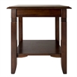 Pemberly Row Traditional Solid Wood End Table with Shelf in Cappuccino