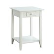 Pemberly Row End Table in White Wood Finish