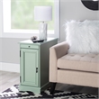 Pemberly Row Transitional MDF/Poplar Wood Accent Table in Blue