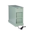 Pemberly Row Transitional MDF/Poplar Wood Accent Table in Blue