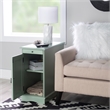 Pemberly Row Transitional MDF/Poplar Wood Accent Table in Blue