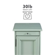 Pemberly Row Transitional MDF/Poplar Wood Accent Table in Blue