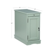Pemberly Row Transitional MDF/Poplar Wood Accent Table in Blue