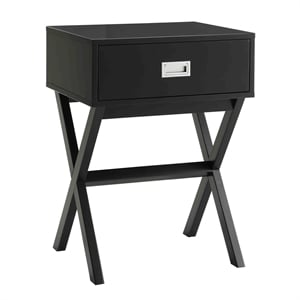 Pemberly Row End Table in Black Wood Finish