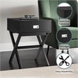 Pemberly Row End Table in Black Wood Finish