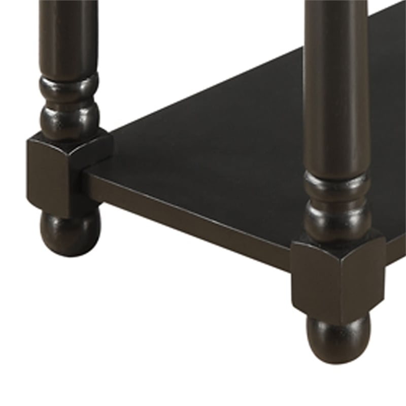 Pemberly Row End Table in Black Wood Finish