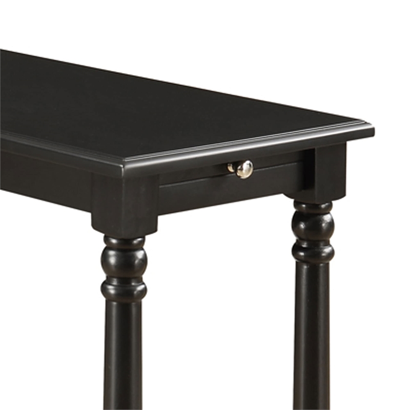 Pemberly Row End Table in Black Wood Finish