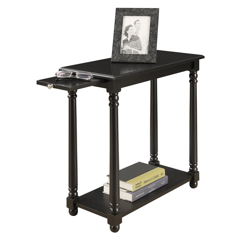 Pemberly Row End Table in Black Wood Finish