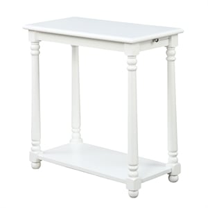 Pemberly Row End Table in White Wood Finish