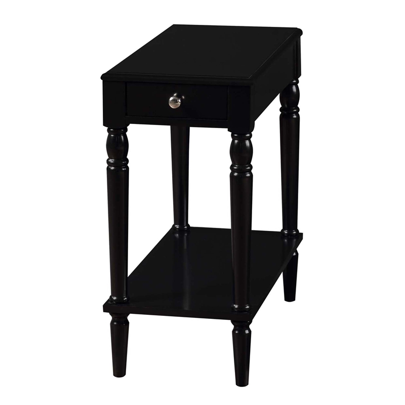Pemberly Row End Table in Black Wood Finish