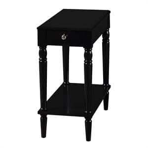 Pemberly Row End Table in Black Wood Finish