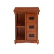 Pemberly Row Rubber Wood/MDF/Particleboard Cabinet Table in Brown
