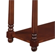Pemberly Row Traditional Wood End Table with Bottom Shelf in Mahogany