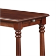 Pemberly Row Traditional Wood End Table with Bottom Shelf in Mahogany