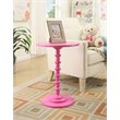 Pemberly Row Modern MDF/Solid Pine Wood/Painted Spindle Table in Pink