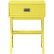 Pemberly Row One-Drawer Mid-Century Wood End Table in Yellow