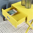 Pemberly Row One-Drawer Mid-Century Wood End Table in Yellow