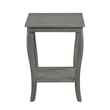 Pemberly Row 2 Shelves Square Traditional Wood End Table in Gray
