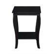 Pemberly Row Square Traditional Rubber Wood End Table in Black