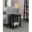 Pemberly Row Flip Top End Table in Black Wood Finish