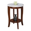 Pemberly Row Round End Table in Espresso Wood Finish