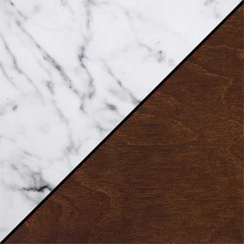 Pemberly Row Round End Table in Espresso Wood Finish