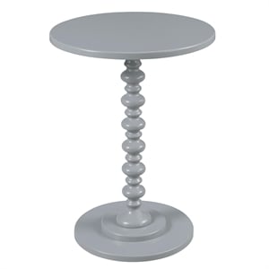 Pemberly Row Spindle Table in Light Gray Wood Finish