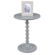 Pemberly Row Spindle Table in Light Gray Wood Finish