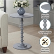 Pemberly Row Spindle Table in Light Gray Wood Finish