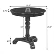 Pemberly Row End Table Coffee Accent Table Round in Wood - Espresso