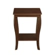 Pemberly Row Square Traditional Rubber Wood End Table in Espresso