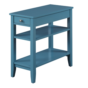Pemberly Row Three-Tier End Table in Blue Wood Finish