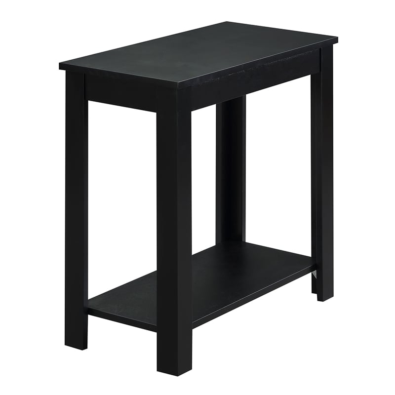 Pemberly Row Chairside End Table in Black Wood Finish