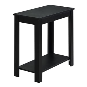Pemberly Row Chairside End Table in Black Wood Finish