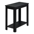 Pemberly Row Chairside End Table in Black Wood Finish