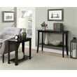 Pemberly Row Chairside End Table in Black Wood Finish