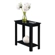 Pemberly Row Chairside End Table in Black Wood Finish
