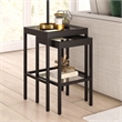 Pemberly Row Modern Black and Bronze Nested SideTables