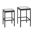 Pemberly Row Modern Black and Bronze Nested SideTables