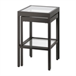 Pemberly Row Modern Black and Bronze Nested SideTables