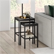 Pemberly Row Modern Black and Bronze Nested SideTables