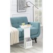 Pemberly Row C-Shape Modern Wood Magazine End Table in White