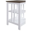 Pemberly Row End Table in White Wood with Driftwood Top